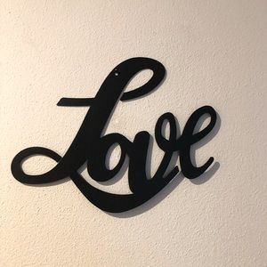 Gallery Wall Decor - Steel Love Sign